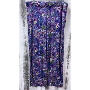 Tommy Bahama Women's 2X Sleepwear Pants Blue Paisley Floral Lounge Pajama